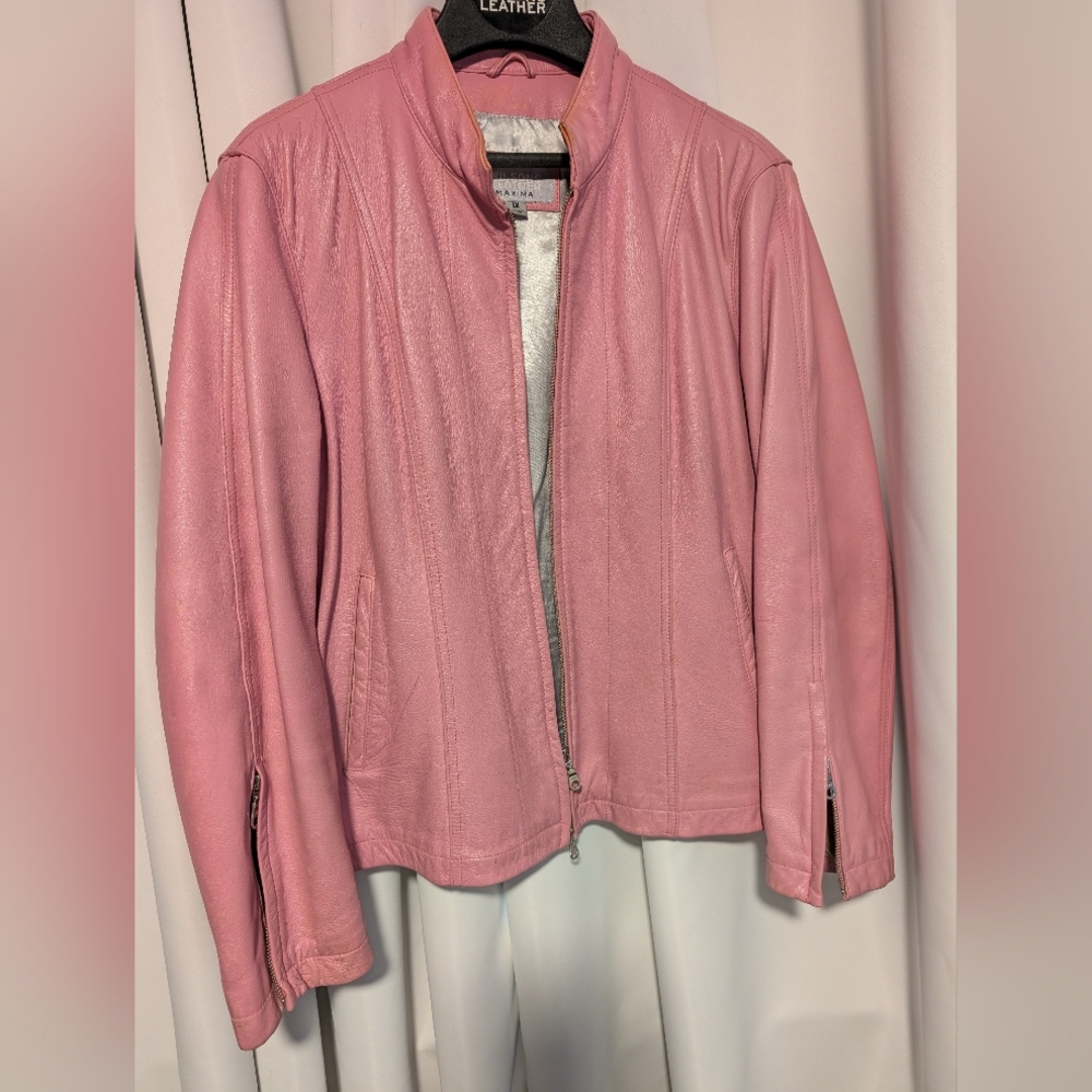 Wilson Leather Maxima 1 X Pink Leather  Jacket